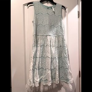 Girl’s Teal Lace Dress